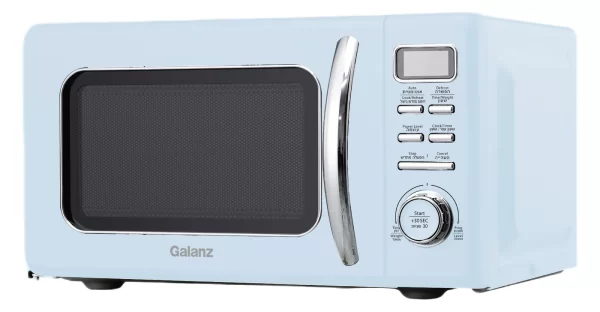 GALANZ מיקרוגל 23 ליטר רטרו דיגיטלי תכלת GA 23DRBLU